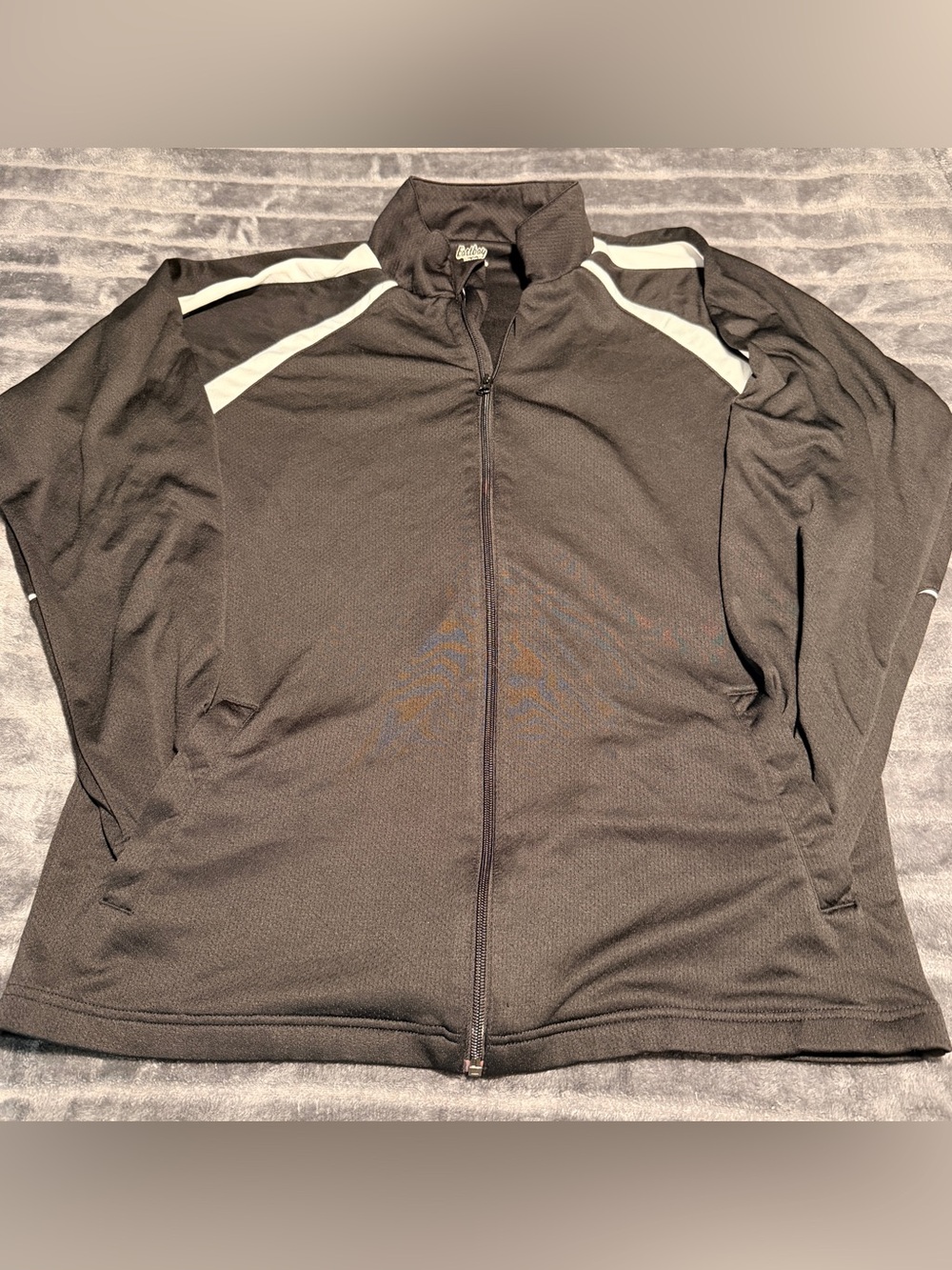 Men’s - Eastbay Large Black Full Zip Track Jacket Athletic Y2K Style